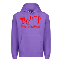 Purple wine tasting friends Premium Hoodie - linhVisuals