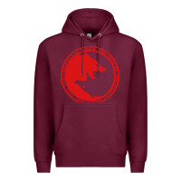 Burgundy fenrir wolf of odin Premium Hoodie - linhVisuals