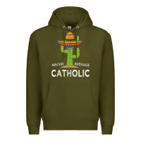 Army Green fun catholicism humor meme saying  funny catholic t shirt Premium Hoodie - linhVisuals