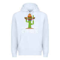 White fun catholicism humor meme saying  funny catholic t shirt Premium Hoodie - linhVisuals