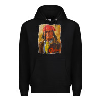 Black geronimo apache warrior native american t shirt Premium Hoodie - linhVisuals