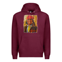 Burgundy geronimo apache warrior native american t shirt Premium Hoodie - linhVisuals