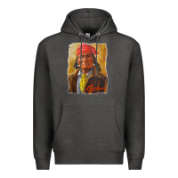 Charcoal Heather geronimo apache warrior native american t shirt Premium Hoodie - linhVisuals