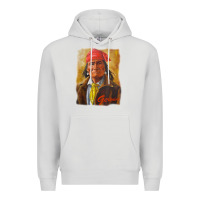 Dove Grey geronimo apache warrior native american t shirt Premium Hoodie - linhVisuals