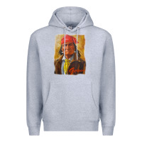 Heather Grey geronimo apache warrior native american t shirt Premium Hoodie - linhVisuals