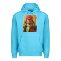 Ocean Blue geronimo apache warrior native american t shirt Premium Hoodie - linhVisuals