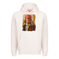 Pale Pink geronimo apache warrior native american t shirt Premium Hoodie - linhVisuals