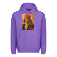 Purple geronimo apache warrior native american t shirt Premium Hoodie - linhVisuals