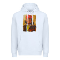 White geronimo apache warrior native american t shirt Premium Hoodie - linhVisuals