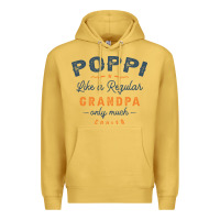 Antique Gold Mens Poppi Like a Regular Grandpa Funny Fathers Day Premium Hoodie - linhVisuals