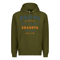 Army Green Mens Poppi Like a Regular Grandpa Funny Fathers Day Premium Hoodie - linhVisuals