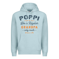 Blue Mist Mens Poppi Like a Regular Grandpa Funny Fathers Day Premium Hoodie - linhVisuals