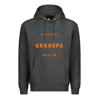 Charcoal Heather Mens Poppi Like a Regular Grandpa Funny Fathers Day Premium Hoodie - linhVisuals