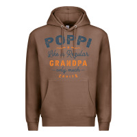 Chestnut Mens Poppi Like a Regular Grandpa Funny Fathers Day Premium Hoodie - linhVisuals
