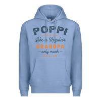 Colony Blue Mens Poppi Like a Regular Grandpa Funny Fathers Day Premium Hoodie - linhVisuals