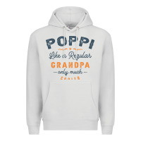 Dove Grey Mens Poppi Like a Regular Grandpa Funny Fathers Day Premium Hoodie - linhVisuals