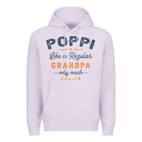 Lilac Mens Poppi Like a Regular Grandpa Funny Fathers Day Premium Hoodie - linhVisuals