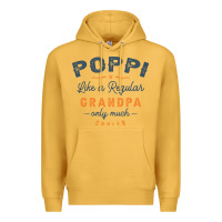 Mustard Mens Poppi Like a Regular Grandpa Funny Fathers Day Premium Hoodie - linhVisuals