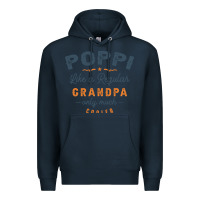 Navy Mens Poppi Like a Regular Grandpa Funny Fathers Day Premium Hoodie - linhVisuals