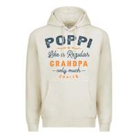Oatmeal Heather Mens Poppi Like a Regular Grandpa Funny Fathers Day Premium Hoodie - linhVisuals