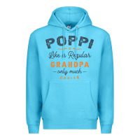 Ocean Blue Mens Poppi Like a Regular Grandpa Funny Fathers Day Premium Hoodie - linhVisuals