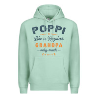 Mens Poppi Like A Regular Grandpa Funny Fathers Day Premium Hoodie | Teevron