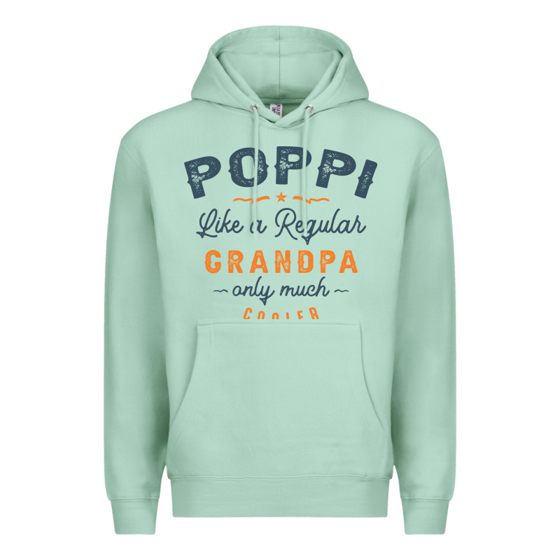 Mens Poppi Like A Regular Grandpa Funny Fathers Day Premium Hoodie by linhVisuals | Teevron