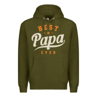 Army Green Mens Best Papa Ever Funny Fathers Day Premium Hoodie - linhVisuals