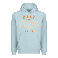 Blue Mist Mens Best Papa Ever Funny Fathers Day Premium Hoodie - linhVisuals