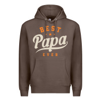 Coffee Mens Best Papa Ever Funny Fathers Day Premium Hoodie - linhVisuals