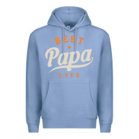 Colony Blue Mens Best Papa Ever Funny Fathers Day Premium Hoodie - linhVisuals