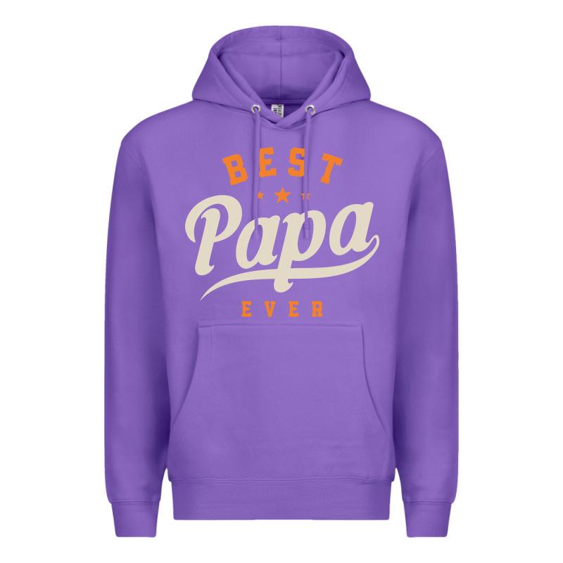 Mens Best Papa Ever Funny Fathers Day Premium Hoodie by linhVisuals | Teevron