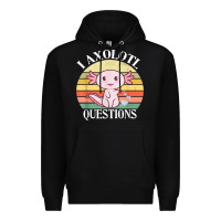 Black i axolotl questions funny axolotl costume for axolotl lovers t shirt Premium Hoodie - linhVisuals
