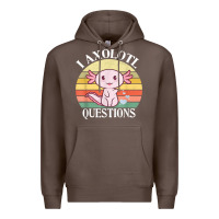 Coffee i axolotl questions funny axolotl costume for axolotl lovers t shirt Premium Hoodie - linhVisuals