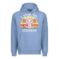 Colony Blue i axolotl questions funny axolotl costume for axolotl lovers t shirt Premium Hoodie - linhVisuals