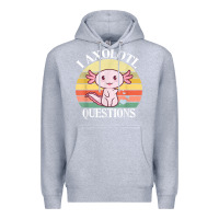 Heather Grey i axolotl questions funny axolotl costume for axolotl lovers t shirt Premium Hoodie - linhVisuals