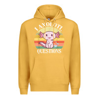 Mustard i axolotl questions funny axolotl costume for axolotl lovers t shirt Premium Hoodie - linhVisuals