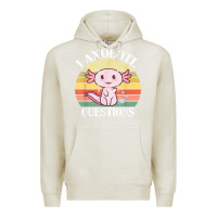 Oatmeal Heather i axolotl questions funny axolotl costume for axolotl lovers t shirt Premium Hoodie - linhVisuals