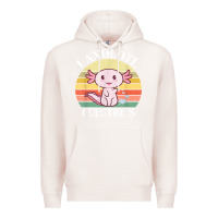 Pale Pink i axolotl questions funny axolotl costume for axolotl lovers t shirt Premium Hoodie - linhVisuals