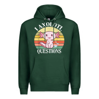 Sports Green i axolotl questions funny axolotl costume for axolotl lovers t shirt Premium Hoodie - linhVisuals