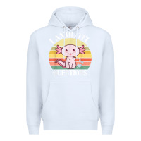 White i axolotl questions funny axolotl costume for axolotl lovers t shirt Premium Hoodie - linhVisuals