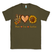 Army Green Peace Love Sunshine Classic Tee - Jasminsmagicworld
