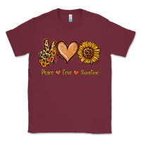 Burgundy Peace Love Sunshine Classic Tee - Jasminsmagicworld