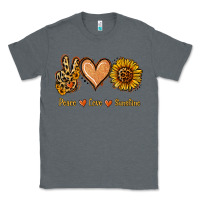 Charcoal Heather Peace Love Sunshine Classic Tee - Jasminsmagicworld