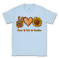 Dusty Blue Peace Love Sunshine Classic Tee - Jasminsmagicworld