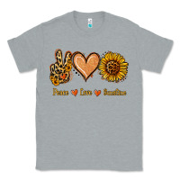 Heather Grey Peace Love Sunshine Classic Tee - Jasminsmagicworld