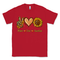 Red Peace Love Sunshine Classic Tee - Jasminsmagicworld