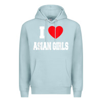Blue Mist i love asian girls t shirt Premium Hoodie - linhVisuals