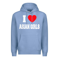 Colony Blue i love asian girls t shirt Premium Hoodie - linhVisuals