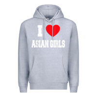 Heather Grey i love asian girls t shirt Premium Hoodie - linhVisuals